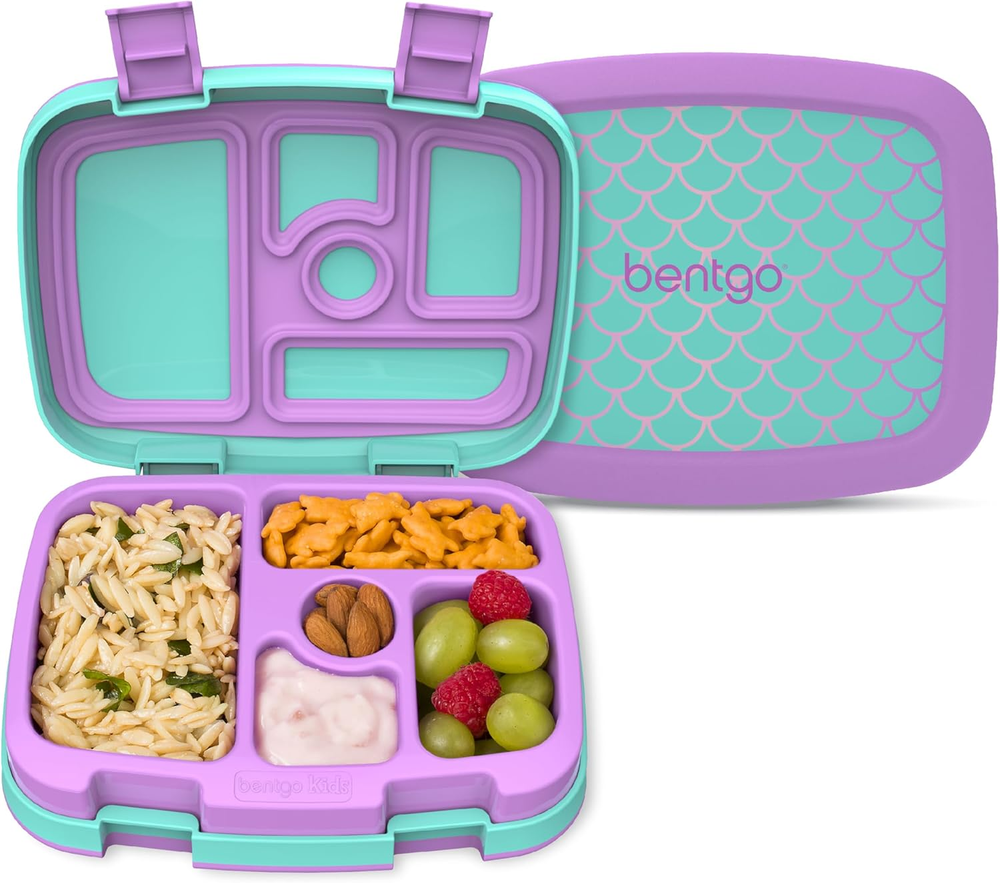 Leak-Proof 5-Compartment Bento Kids Lunch Box for Perfect Portions