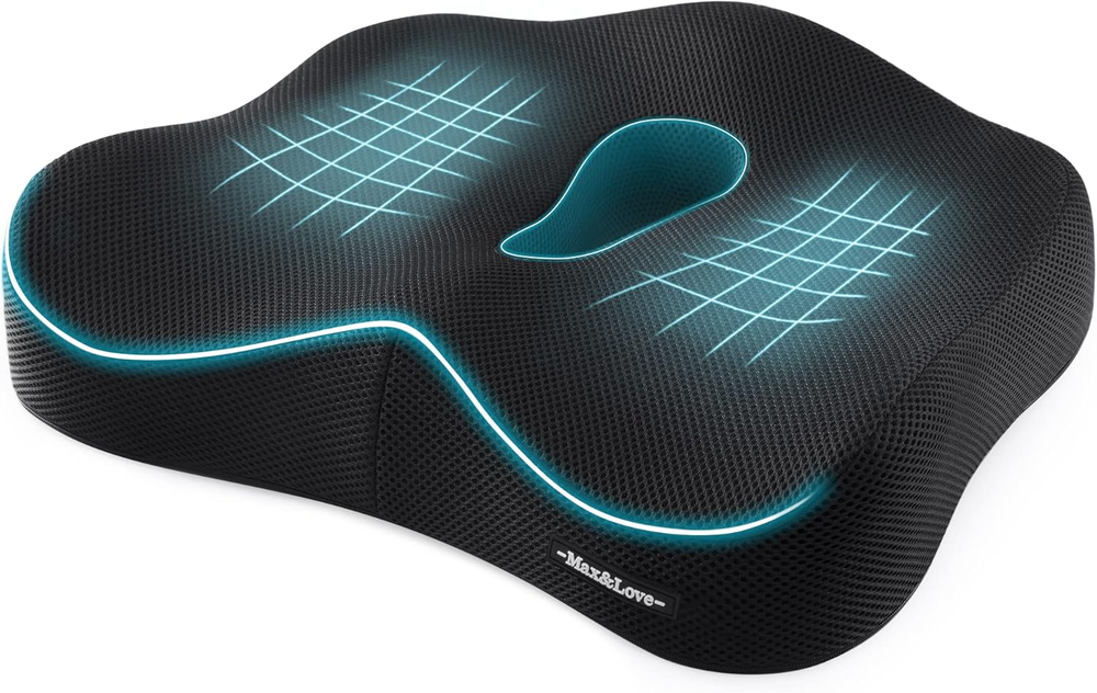 Memory Foam Seat Chair Cushion for Relieves Back Sciatica Pain Tailbone Pain Coc