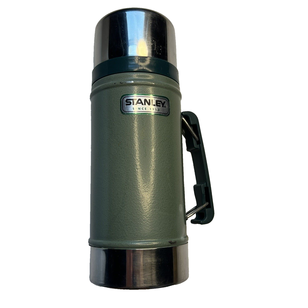 Stanley 24oz Wide Mouth Green Stainless Steel Vacuum Insulated Thermos Bottle