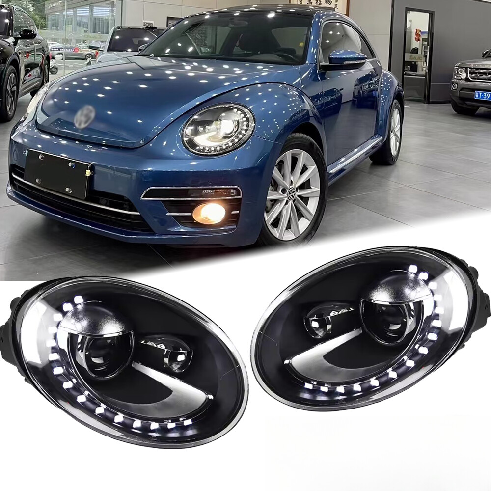 LED Headlight Assembly High Low Beam Running DRL For Volkswagen Beetle 2013-2019