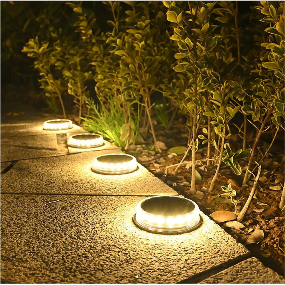 4PCS 5V Solar Buried Lights for Outdoor Garden Yard Patio Landscape Panels
