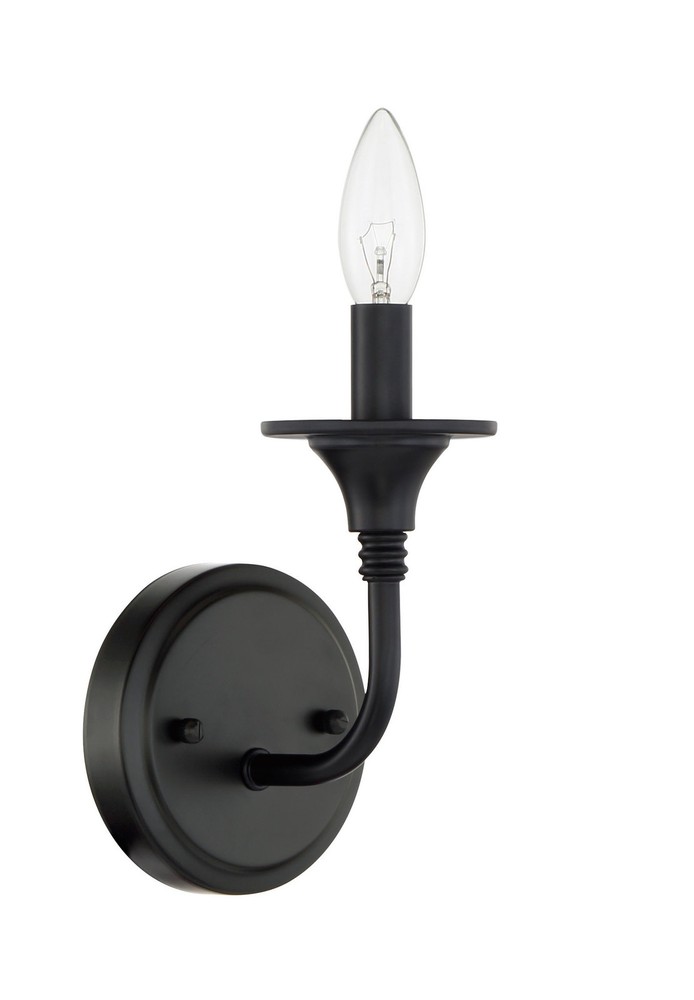 Upgrade your bathroom with the sleek black Craftmade 57061 Jolenne 8-inch tall sconce