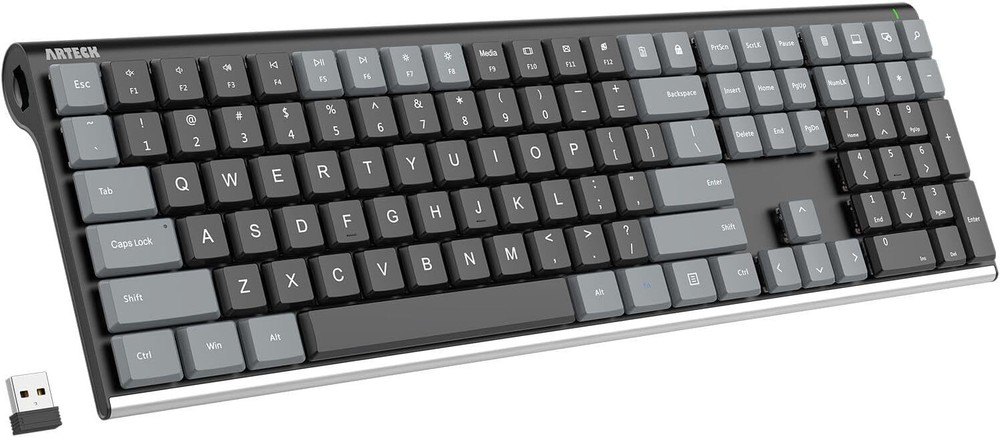 Mechanical 2.4G USB Wireless Performance Keyboard，Tacktile Quiet Brown Switches