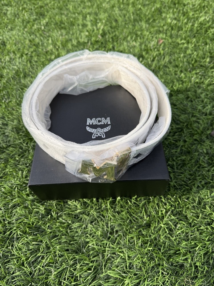 White MCM women’s belt