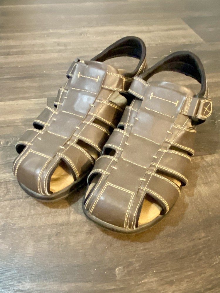 Dockers Mens Shorewood Fisherman Sandals with Memory Foam Size 13 Brown