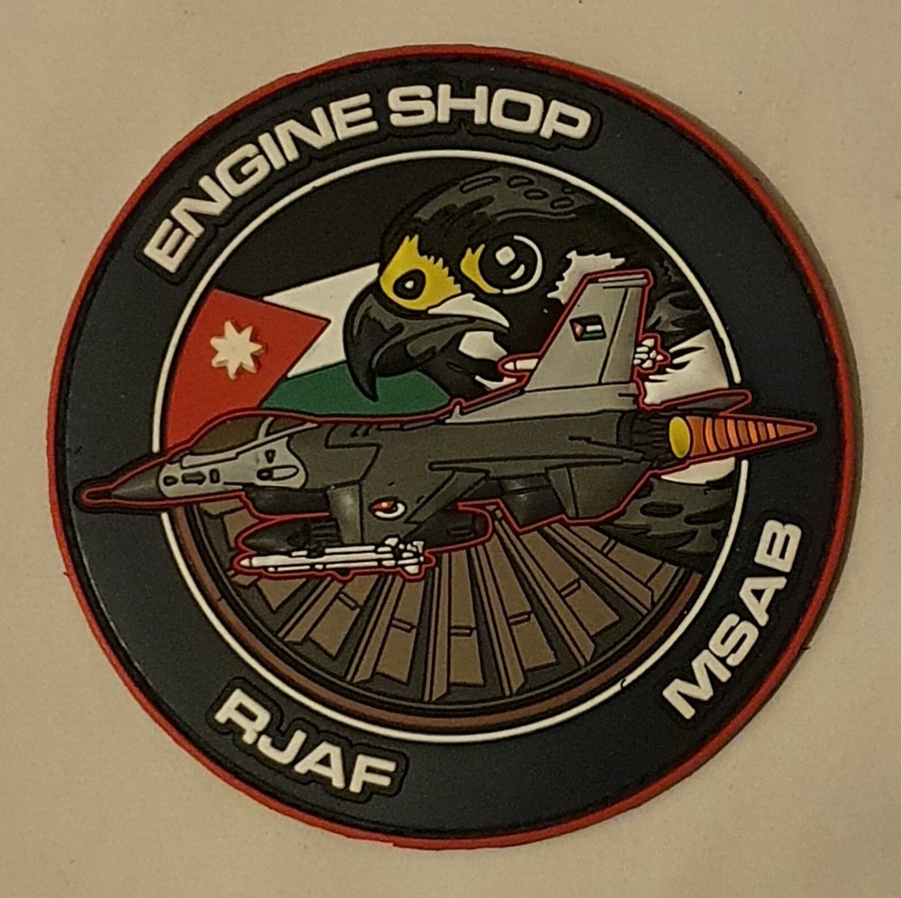 JORDANIAN  AIRFORCE F 16 PVC RARE  PATCH