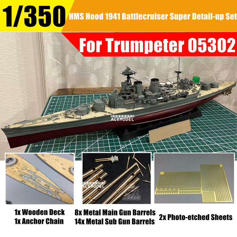 1/350 Scale HMS Hood 1941 Battlecruiser Super Detail-up Set For Trumpeter 05302