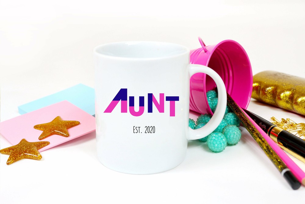 Aunt Mug Promoted To Aunt Est 2020 Baby Announcement Cute Gift