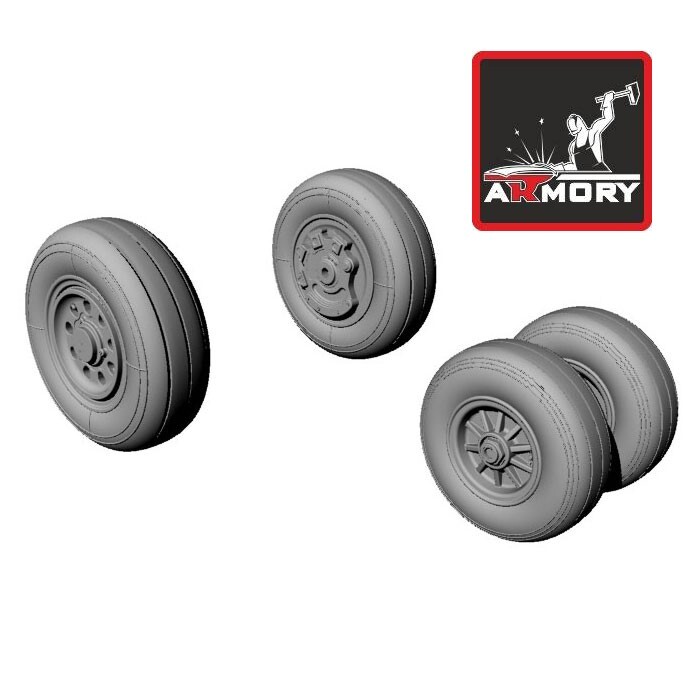 1/48 Scale F-35C Lightning-II Wheels by Armory Models AR AW48304