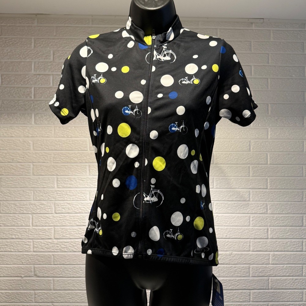 Terry Euro Cycling Jersey Women's Small Bike Print Short Sleeve Full Zip