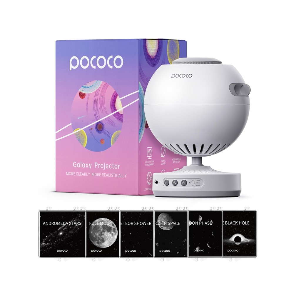 【Limited Time Offer: 16% Off 】POCOCO Galaxy Projector + Moon and S-image