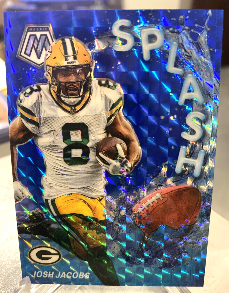 2024 Panini Mosaic Josh Jacobs Blue Splash Mosaic /99 PACKERS #SS-JJS SP