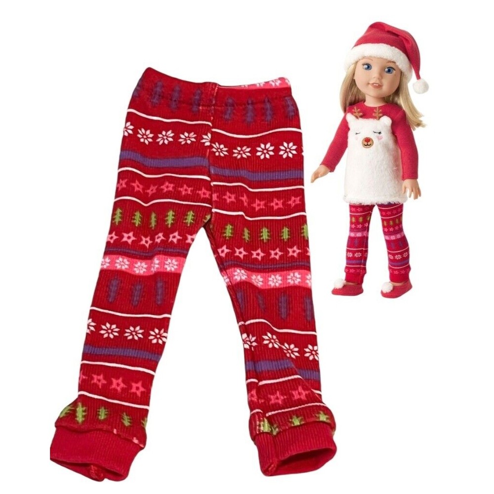 American Girl WellieWisher Reindeer Pajama Pants Winter Holiday PJS New