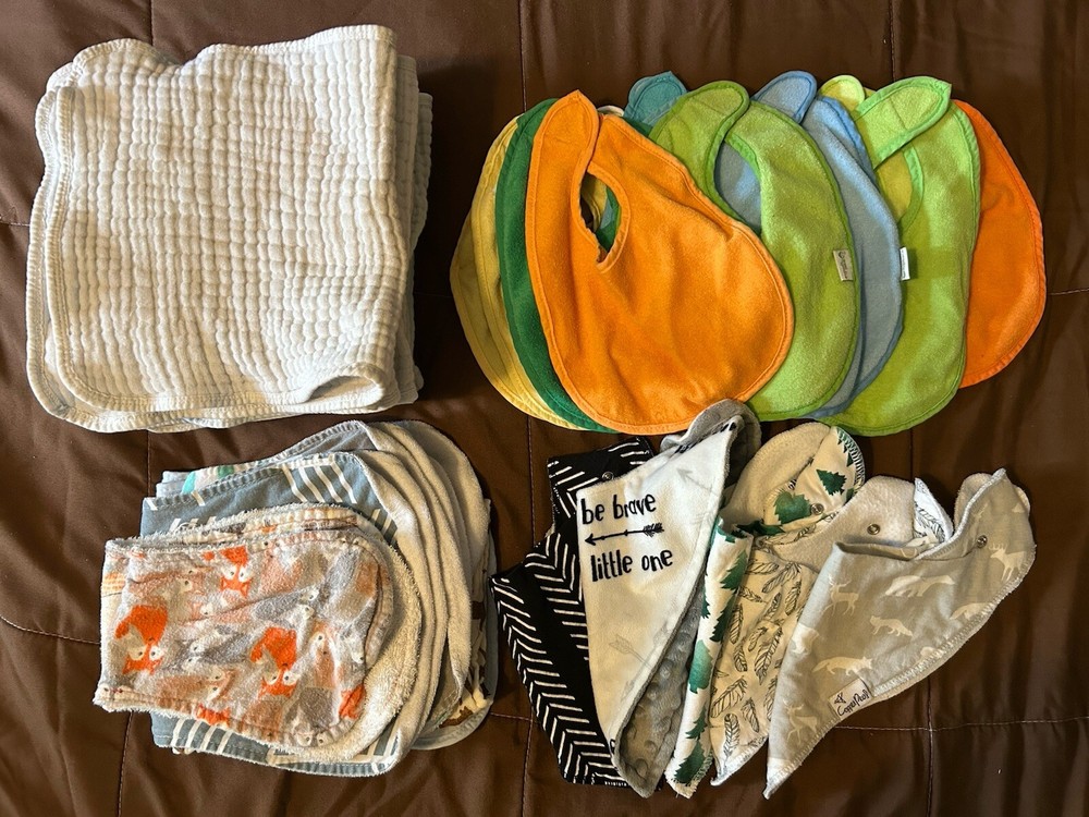 40-Piece Baby Burp Cloths & Bibs Set for Newborns and Infants