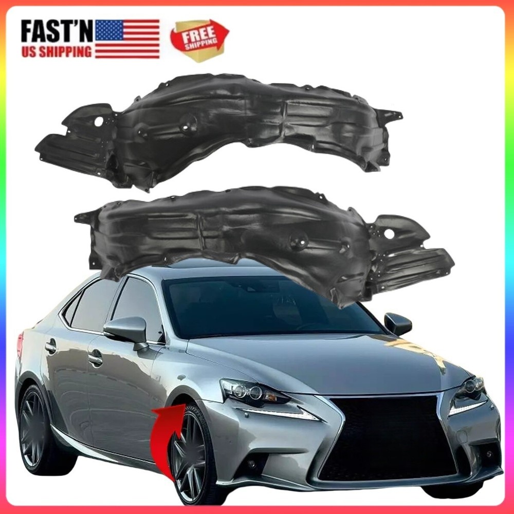 Fender Liner Front Pair for 2014-2015 Lexus IS250 Driver & Passenger Side  