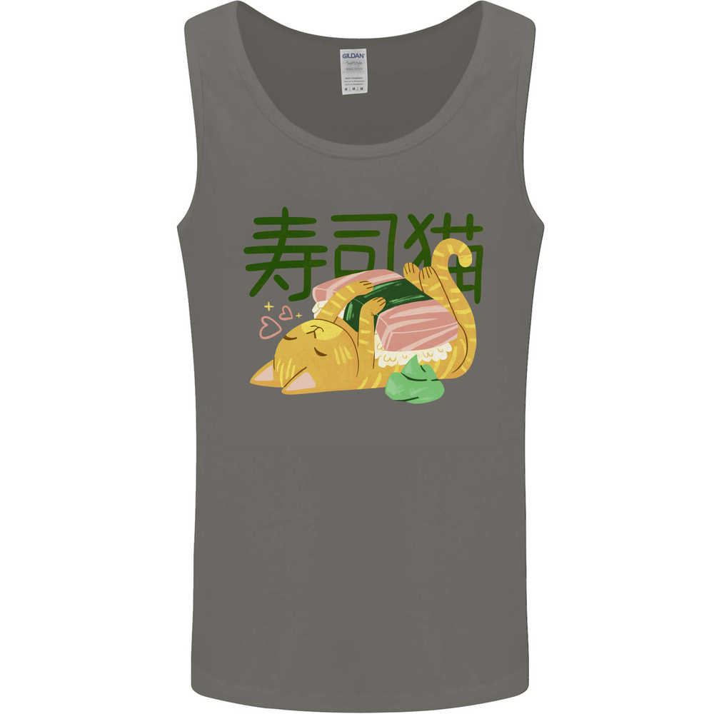 Sushi Cat Mens Vest Tank Top