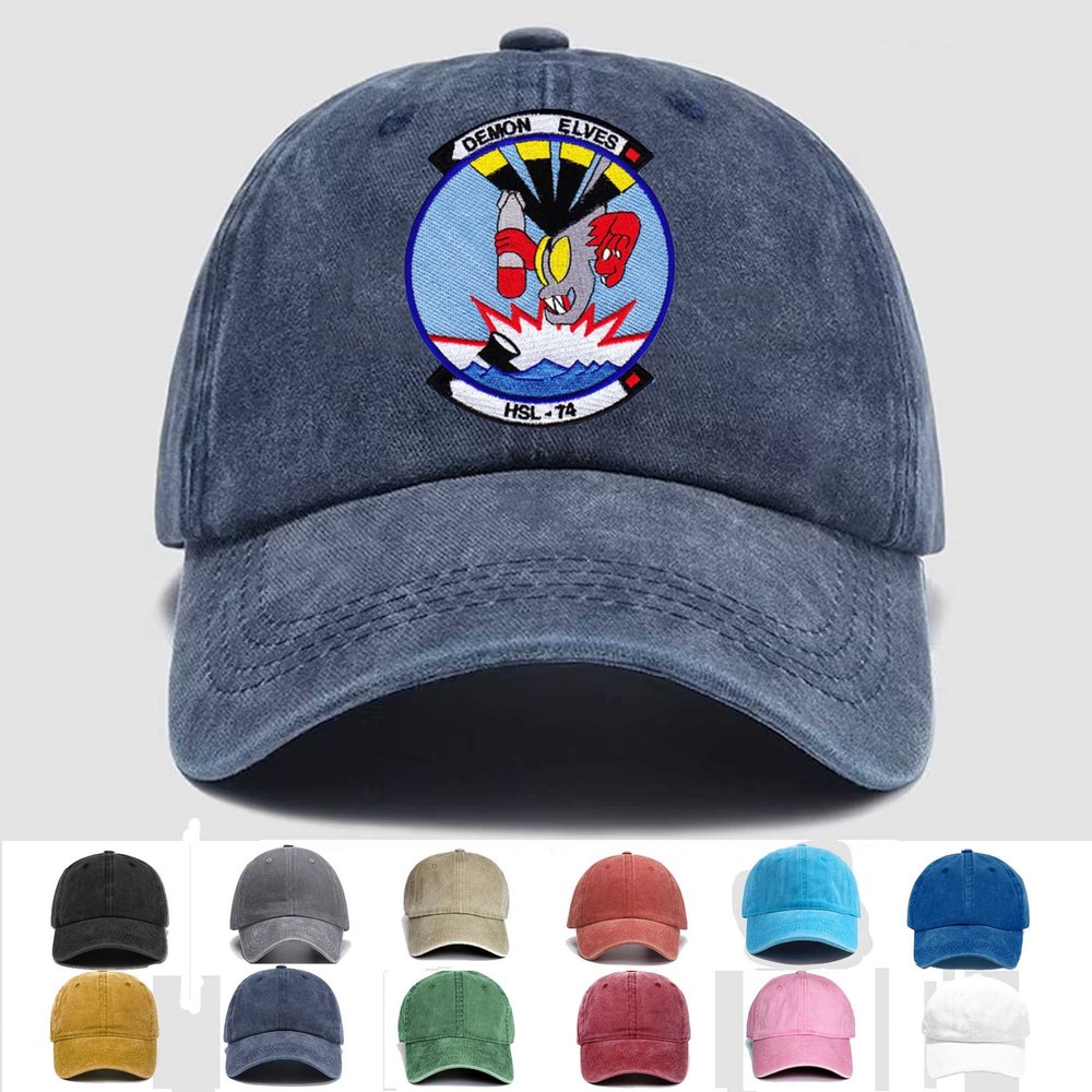 Custom Embroidered Hat HSL-74 - Demon Elves, Veteran Cap, Trucker Hat, Gift Idea