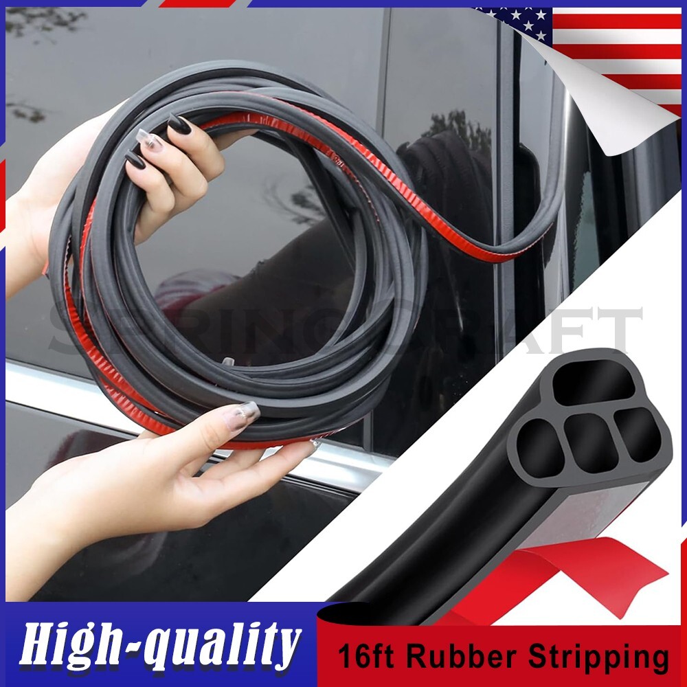10M L-Shape Car Guard Car Door Trunk Seal Strip Rubber Edge Weather Striping USA