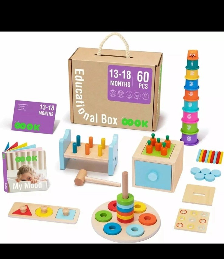 TOOKYLAND Montessori Toys for 13-18 Months Educational Box 60 Pcs *NEW*