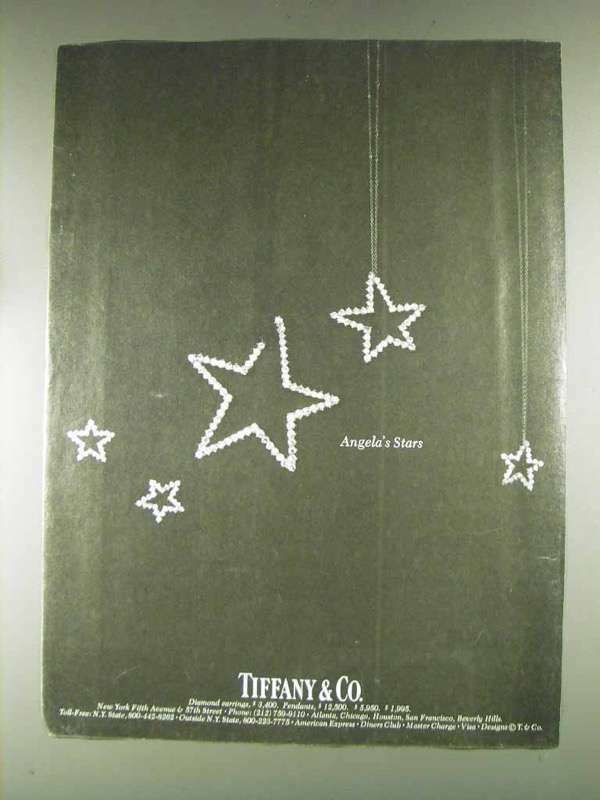 1979 Tiffany & Co. Diamond Earrings and Pendants Ad