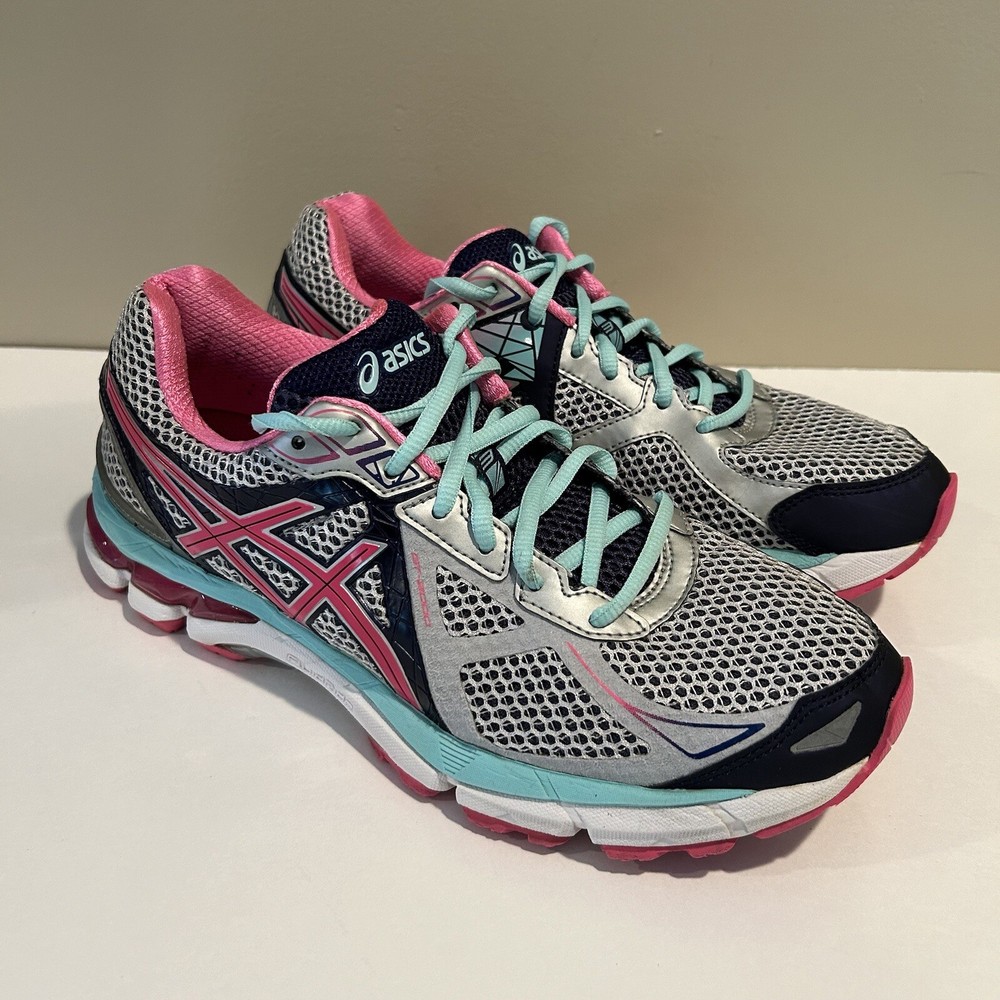 Asics GT-2000 3 Womens Size 10 Gray Pink Shoes Sneakers Running T550N