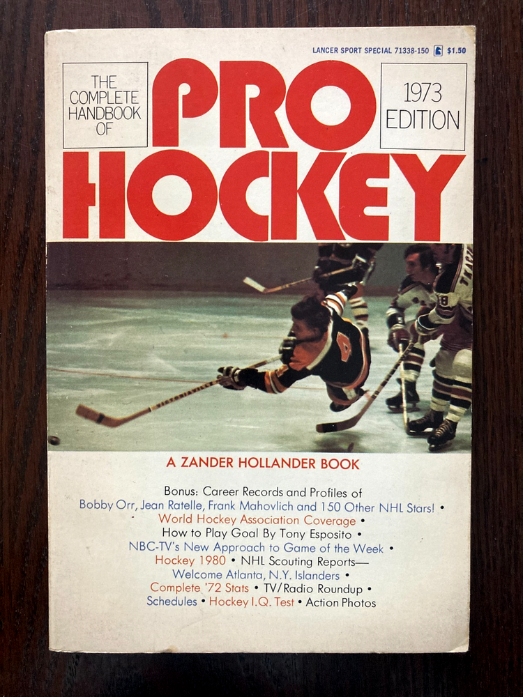 HOCKEY NHL / PRO HOCKEY 1973 EDITION Published by Lancer Books 1972