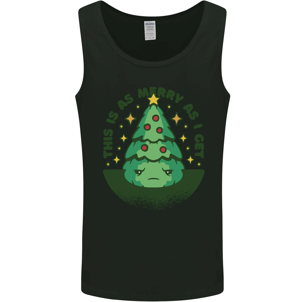 Bah Humbug Funny Christmas Tree Mens Vest Tank Top Holiday Humor