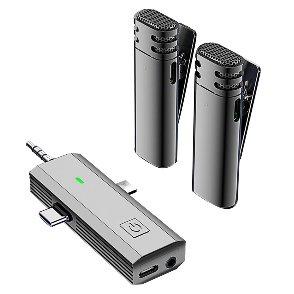 3 in1 Wireless Lavalier Microphone Noise-Reducing Mic For iPhone Live Broadcast