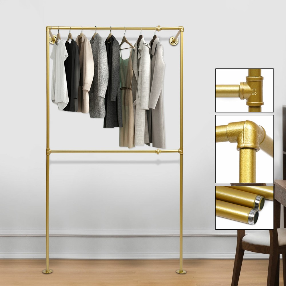 Freestanding Clothes Rack with Wall-Mount Option for Closet Organization  