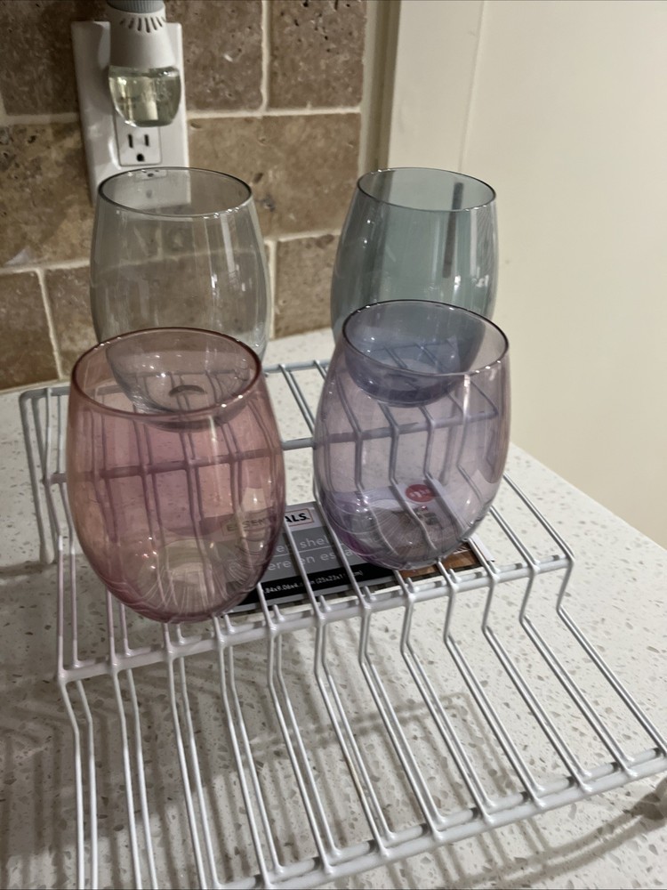 Set of 4 colorful drinking glasses, drinking glasses,