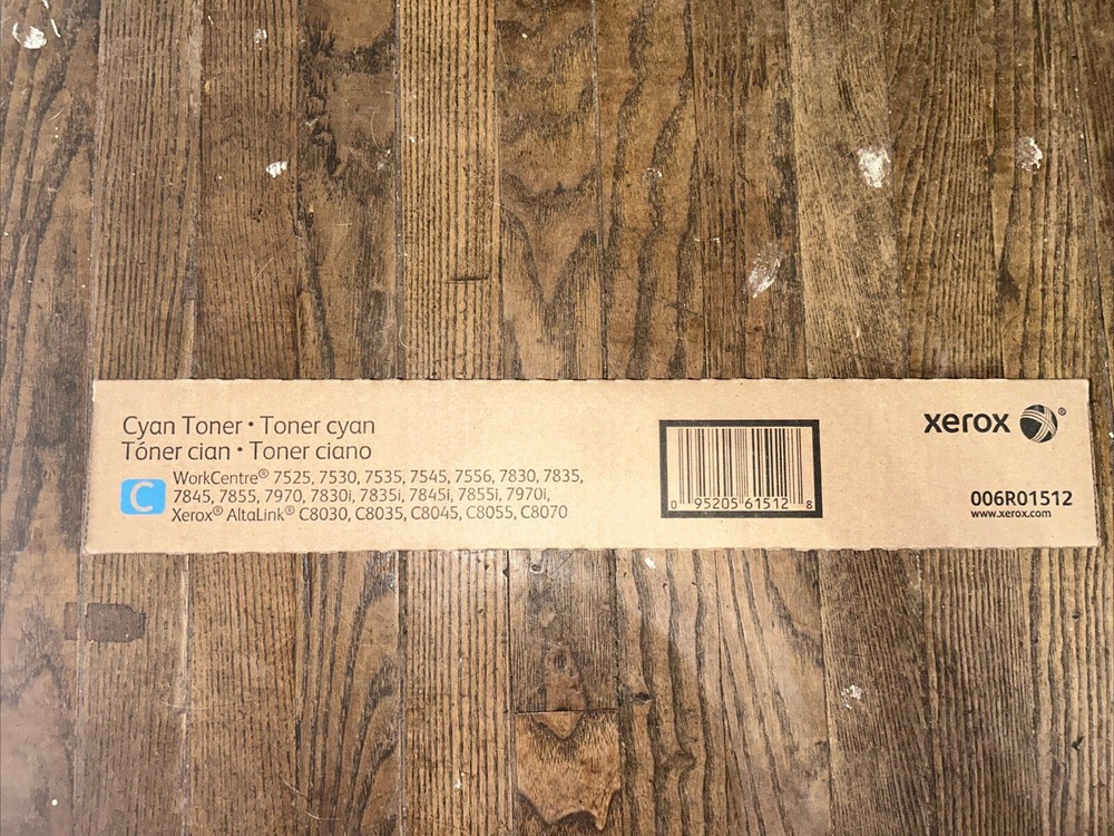 Genuine New Xerox OEM Cyan Toner Cartridge 006R01512 7556 7855 7970 C8030 C8070