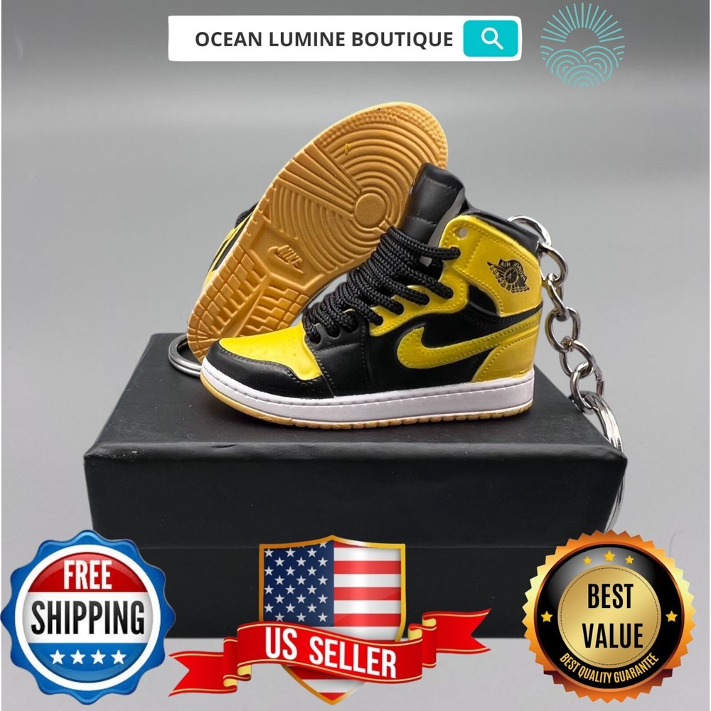 Air Jordan 3D Mini Sneaker Keychain, Basketball Sneaker Collectible, Box Options