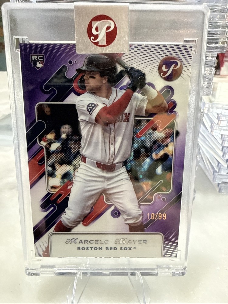2025 Topps Pristine Marcelo Mayer Purple Refractor Encased /99 #103 Red Sox