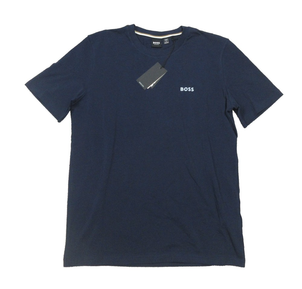 Boss Hugo Boss Men's Navy Peter Solid Logo Crew-Neck Short Sleeve T-Shirt
