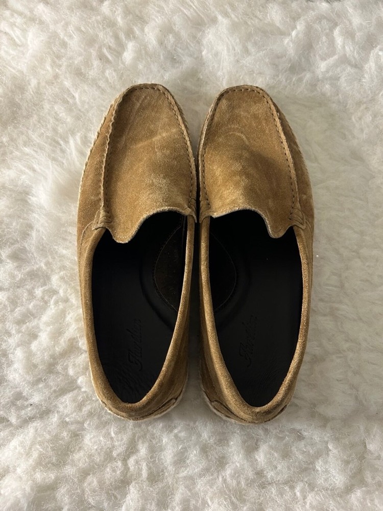 Aurelien Beige Suede Seaside Loafer Boat Shoes Men Size 42 EU/9 US