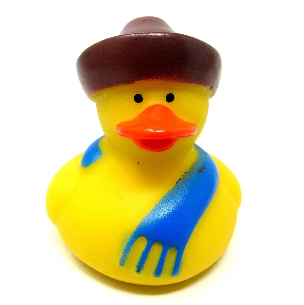 Fiesta Mexican Rubber Duck with Serape Sombrero 2 Inch Bath Toy US Seller