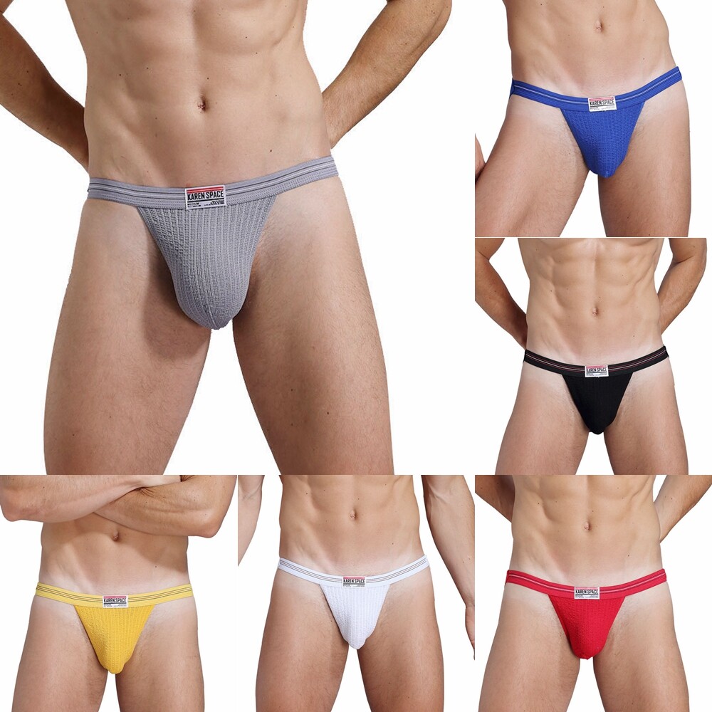 Men's Stretchy Backless Jockstrap with Waistband Solid Sexy Underpants