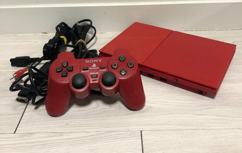 Sony PlayStation 2 PS2 Cinnabar Red SCPH-90000CR Japan Console System