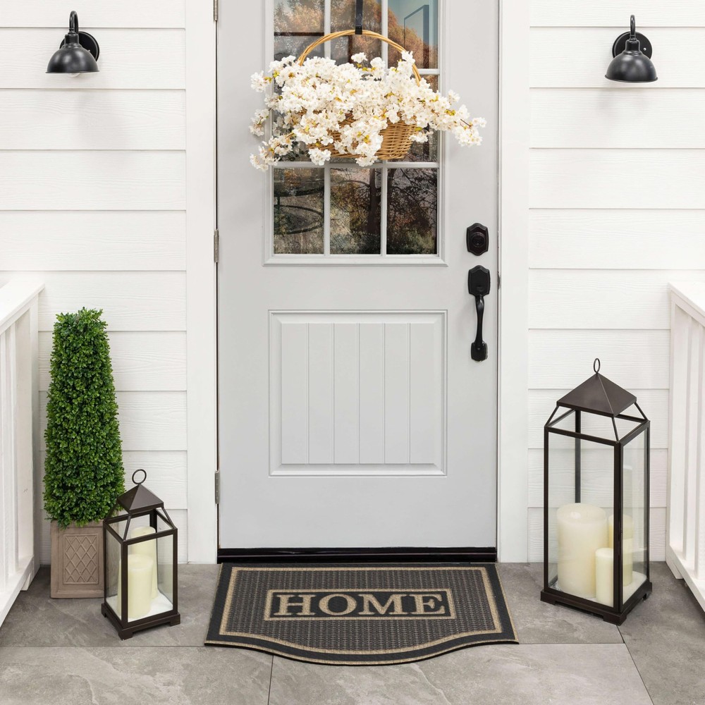 2x3 All-Weather Non-Slip Recycled Rubber Entryway Door Mat for Outdoor Use