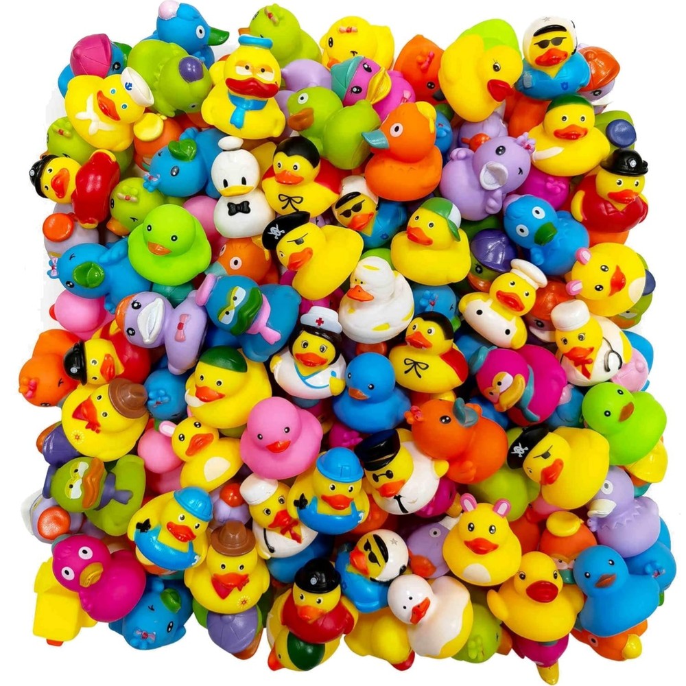 Rubber Ducks Bulk Assortment 50 Pack Kids Toddler Bath Party Favors Toy