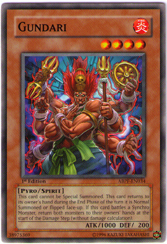 Gundari ABPF-EN034 Common 1st Edition x3 Near Mint Yugioh Card