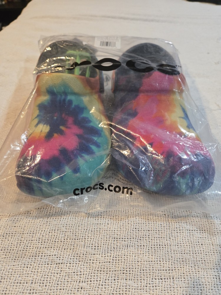 Rainbow Tie Dye Crocs for Men Size 7 Women 9