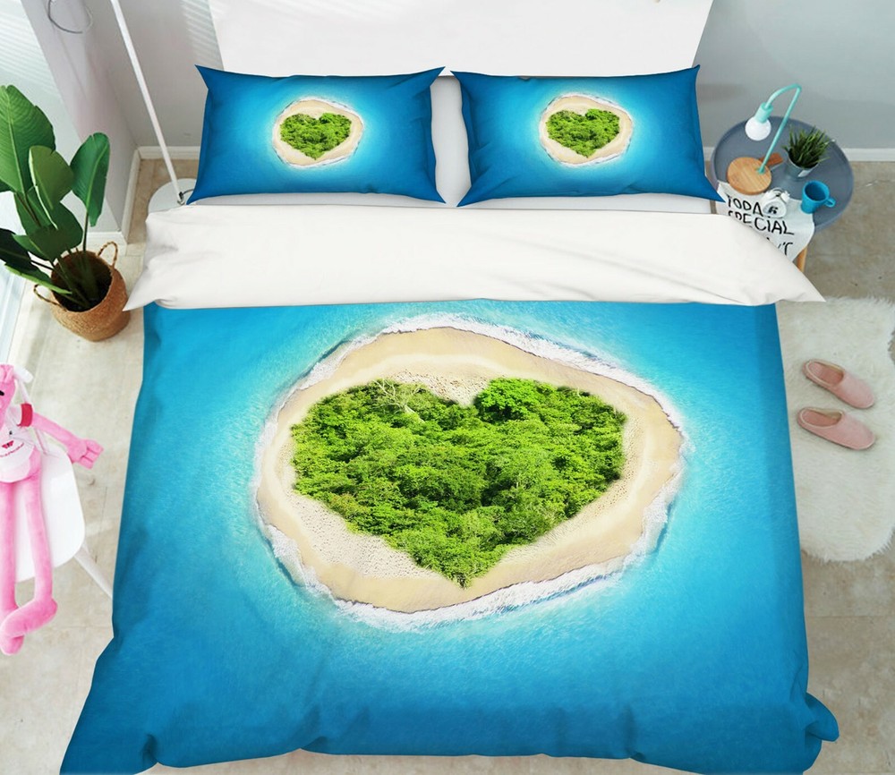 3D Sea Love Forest ZHUA797 Bed Pillowcases Quilt Duvet Cover Set Queen King Amy