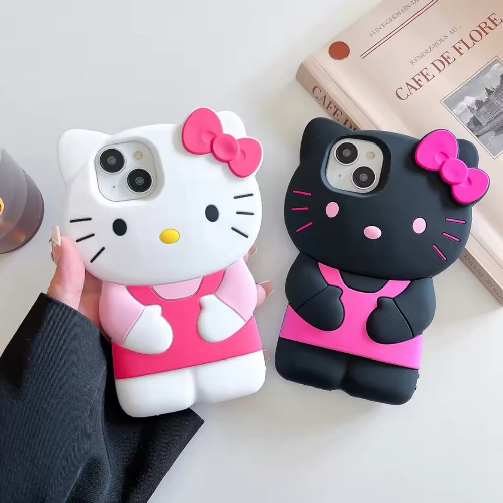 Adorable Hello Kitty 3D iPhone Case for 15, 14, 13 - Ideal Gift