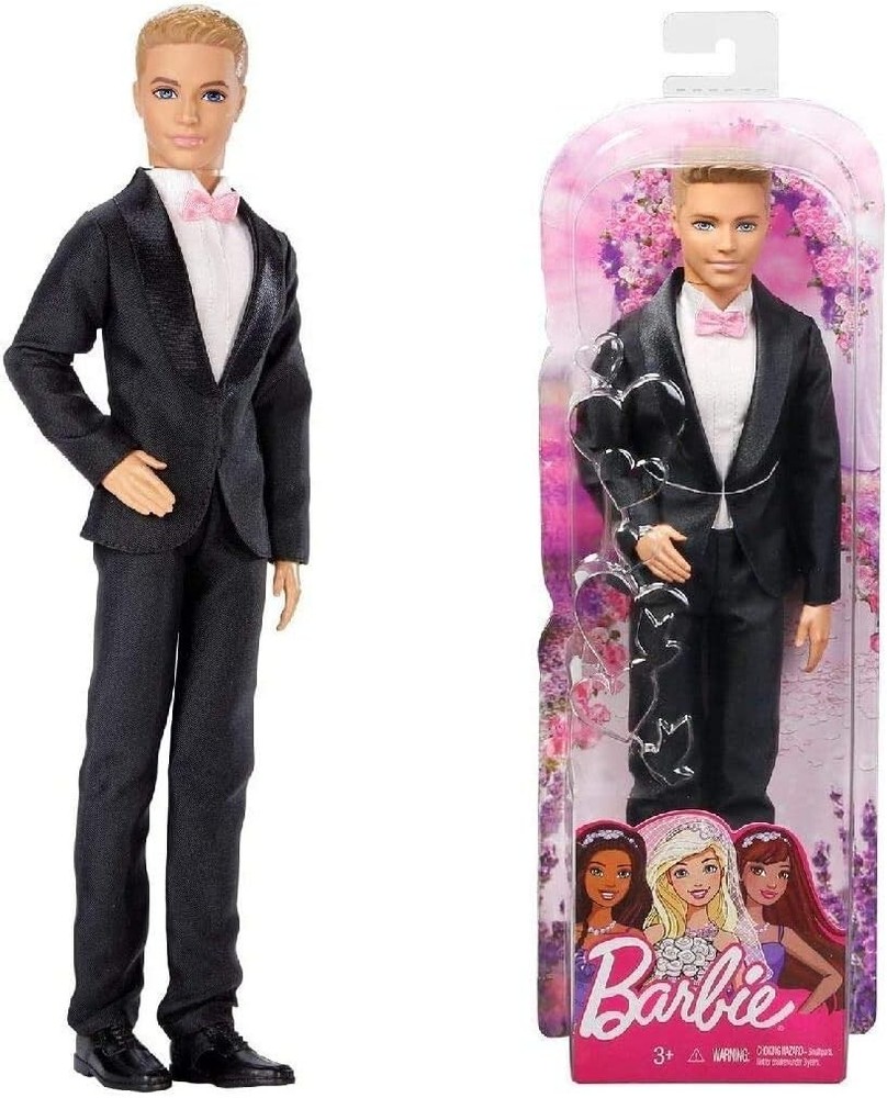 Imaginative Play with Ken Groom Doll in Tuxedo - Perfect for Kids' Weddings