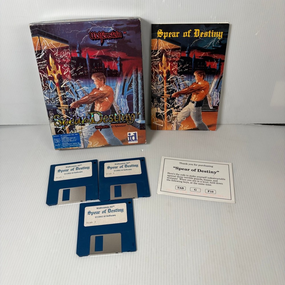 Spear of Destiny Wolfenstein 3D PC Big Box Video Game 3.5