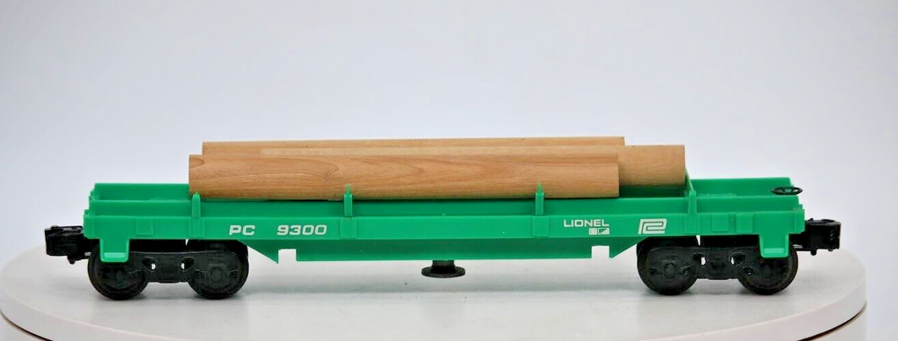 Lionel 9300 Operating Log Dump Car Green With Logs