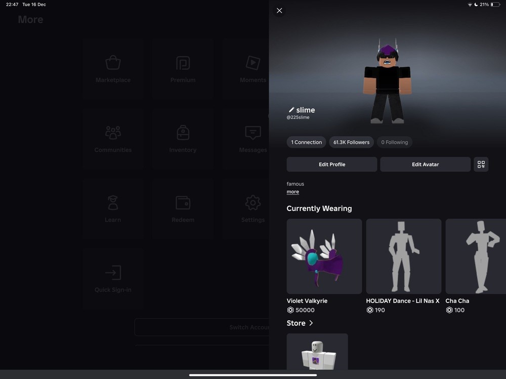 ROBLOX 300K+ ITEMS STACKED VIOLET VALKRYIE ACCOUNT OVER 50K FOLLOWERS