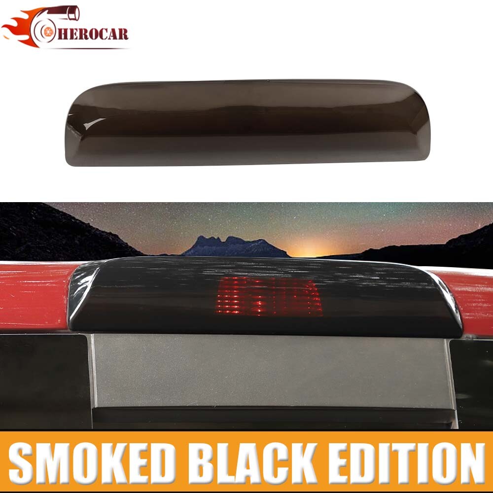 Smoked Black Third Brake Light Trim Cover for 2014-2018 Chevy Silverado Sierra