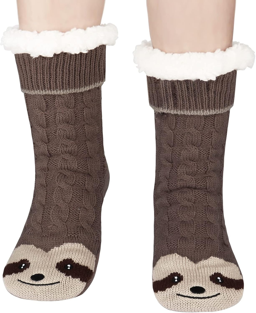 Women’S Fuzzy Slipper Socks with Grippers Gifts for Women Warm Cozy